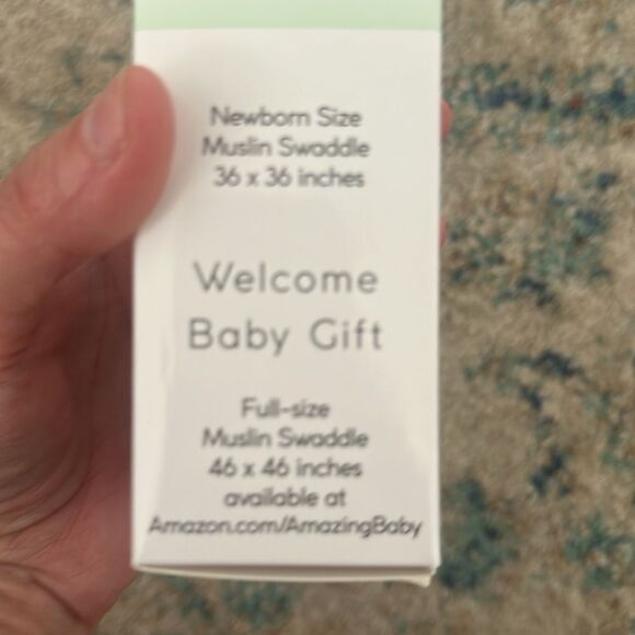 NWT Amazing Baby Muslin Swaddle Breathable Super Soft Cotton Zebra Blanket 36x36 - Picture 5 of 7